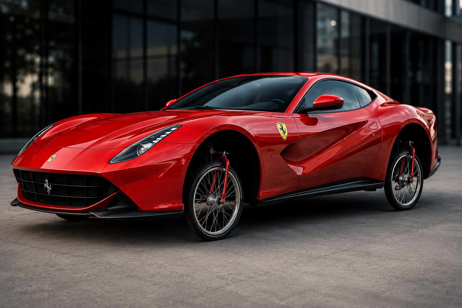 Ferrari con ruedas de bicicleta errores en prospección B2B
